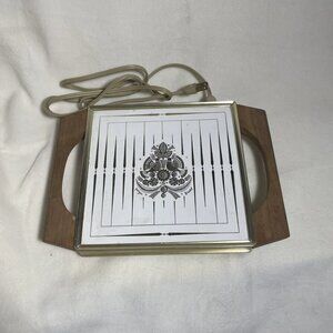 Vintage Georges Briard Hot Plate Food Warmer Golden Birds Sonata Pattern 6"x8.5"